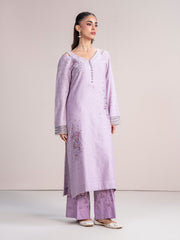 2 Piece Jacquard Suit- Embroidered (Pret)
