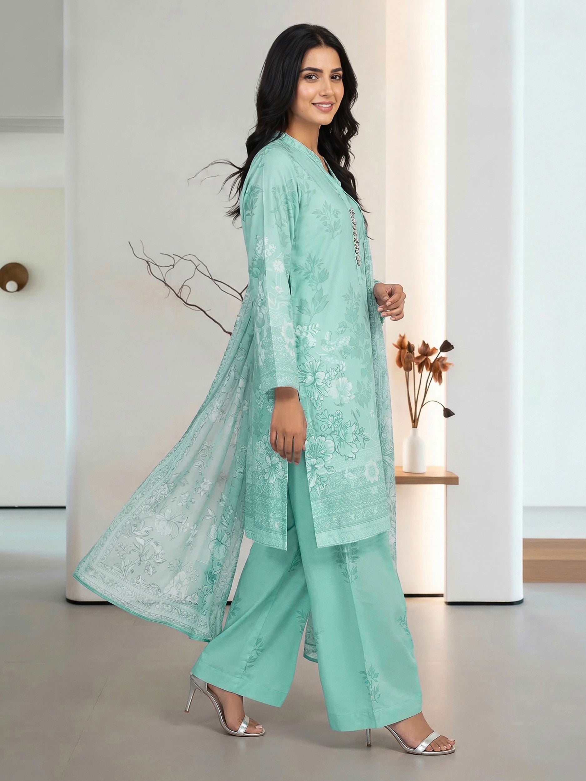 3 Piece Silk Suit (Pret)