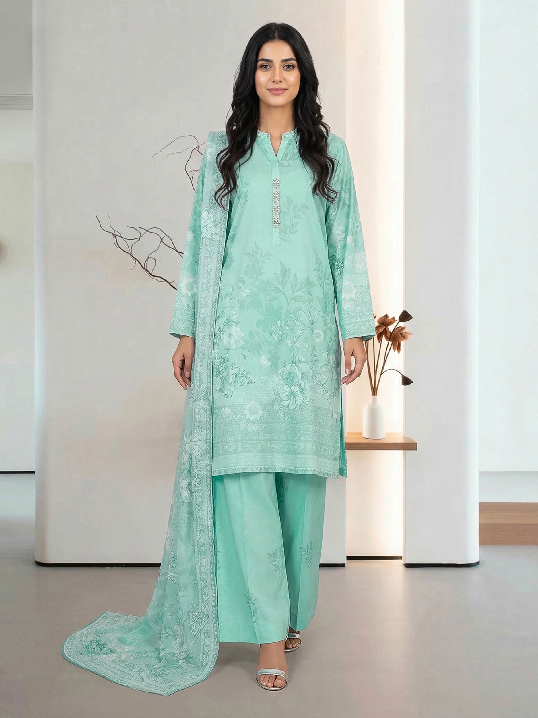3 Piece Silk Suit (Pret)