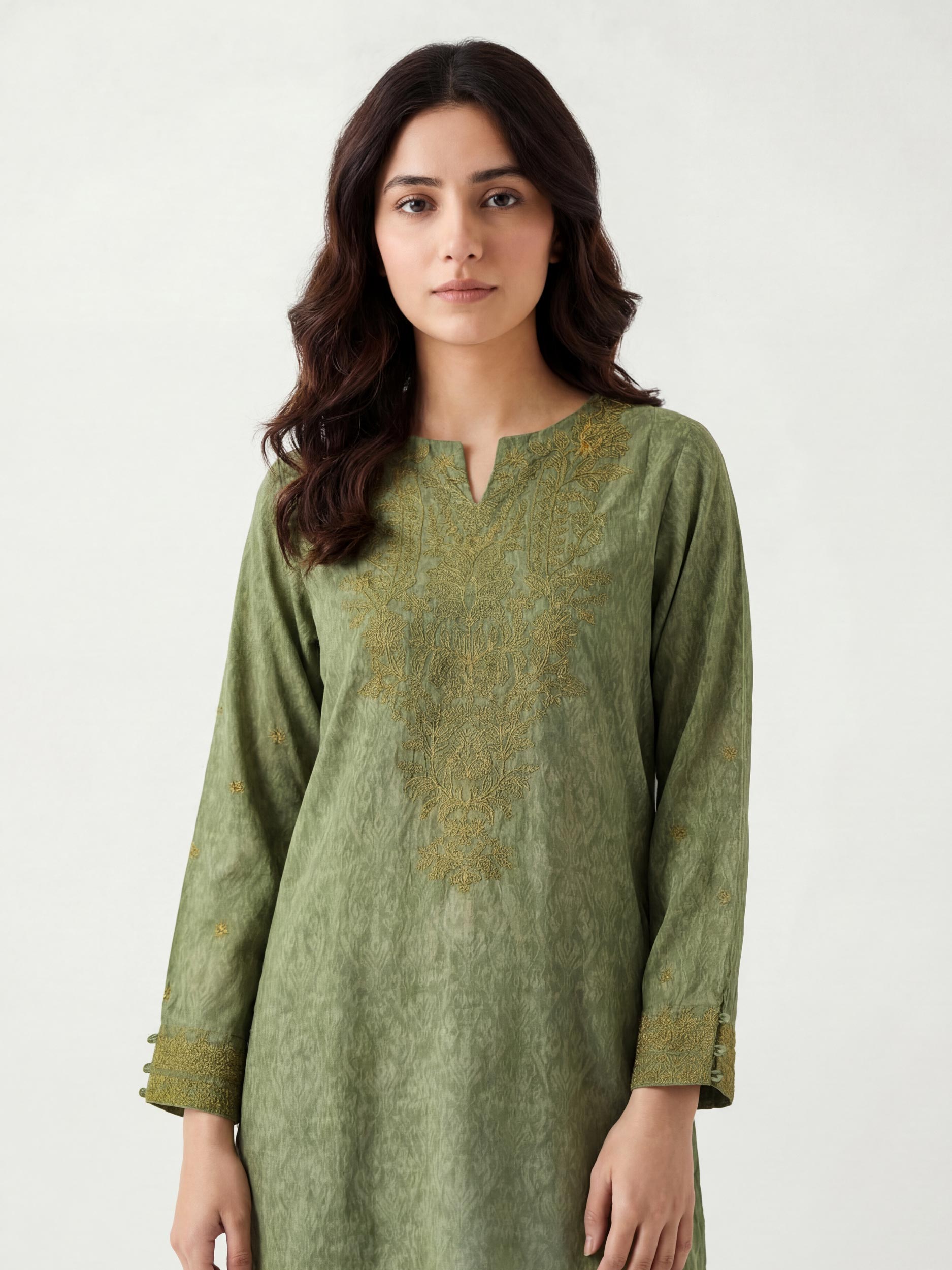 2 Piece Viscose Suit- Embroidered (Pret)