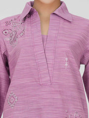 Yarn Dyed Kurti- Embroidered (Pret)