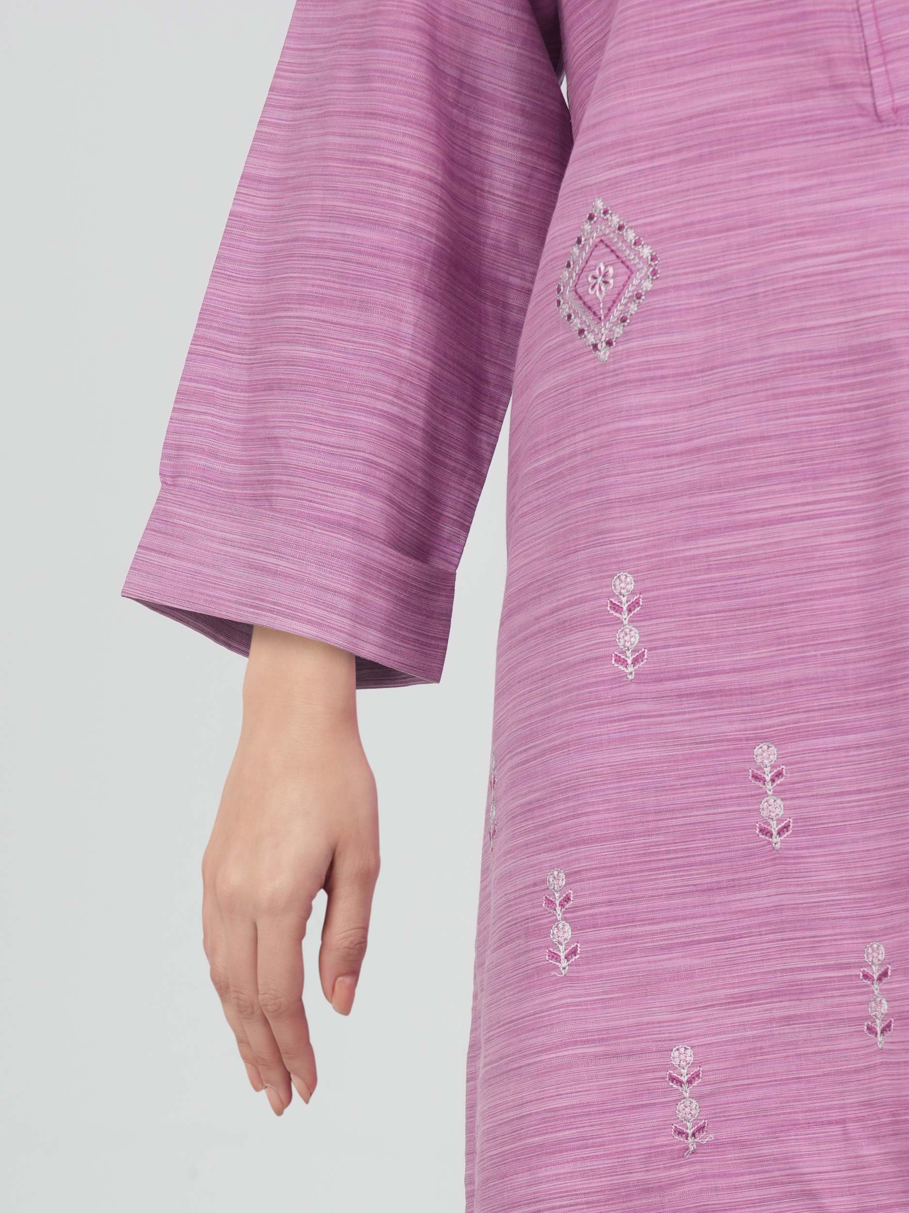 Yarn Dyed Kurti- Embroidered (Pret)