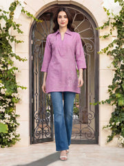 Yarn Dyed Kurti- Embroidered (Pret)