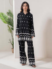 2 Piece Linen Suit- Embroidered (Pret)
