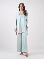 2 Piece Silk Suit- Embellished (Pret)