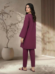 2 Piece  Lawn Slub Suit- Embroidered (Pret)