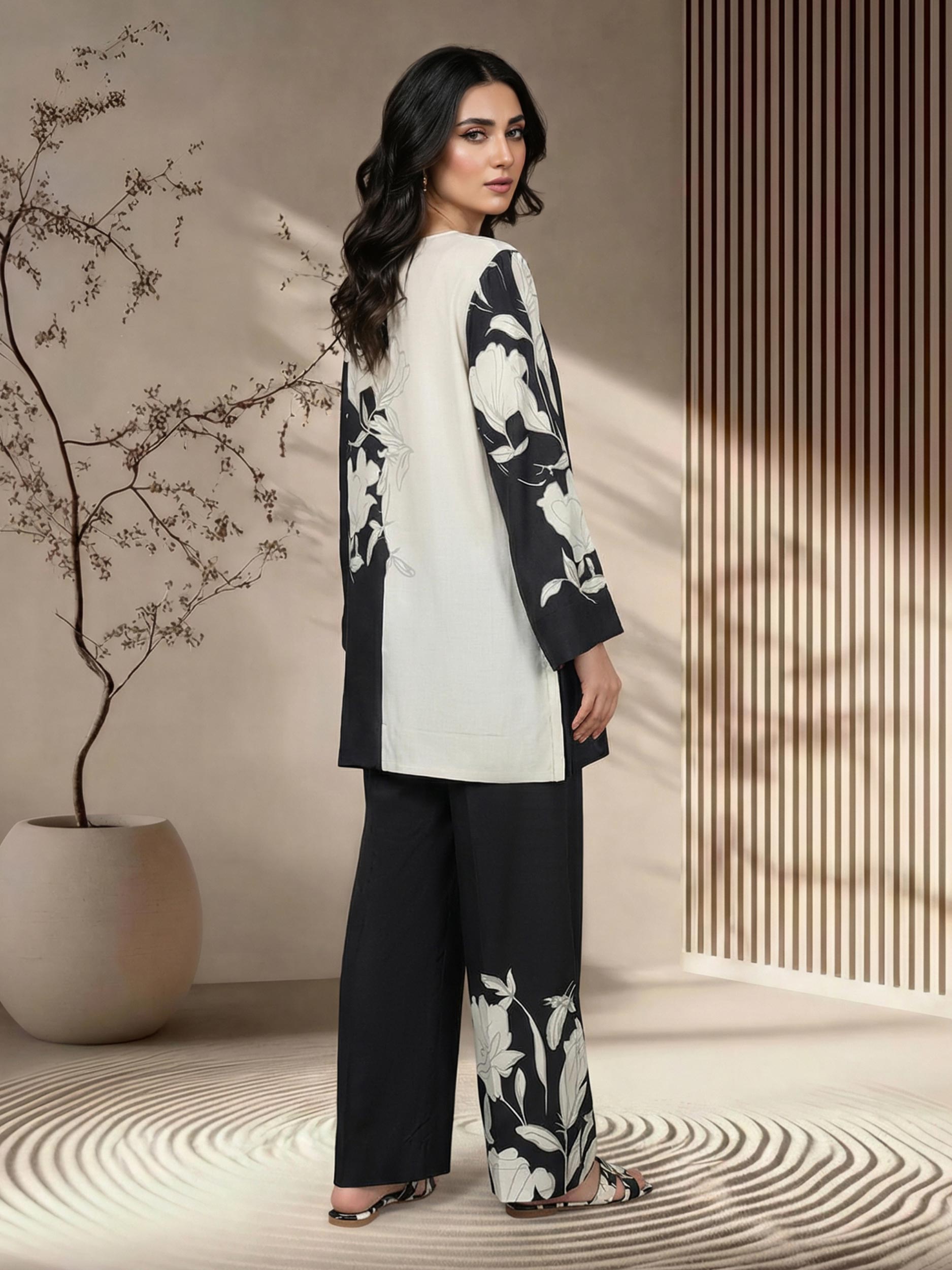 2 Piece Viscose Slub Suit (Pret)