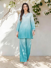2 Piece Lawn Slub Suit- Embroidered (Pret)