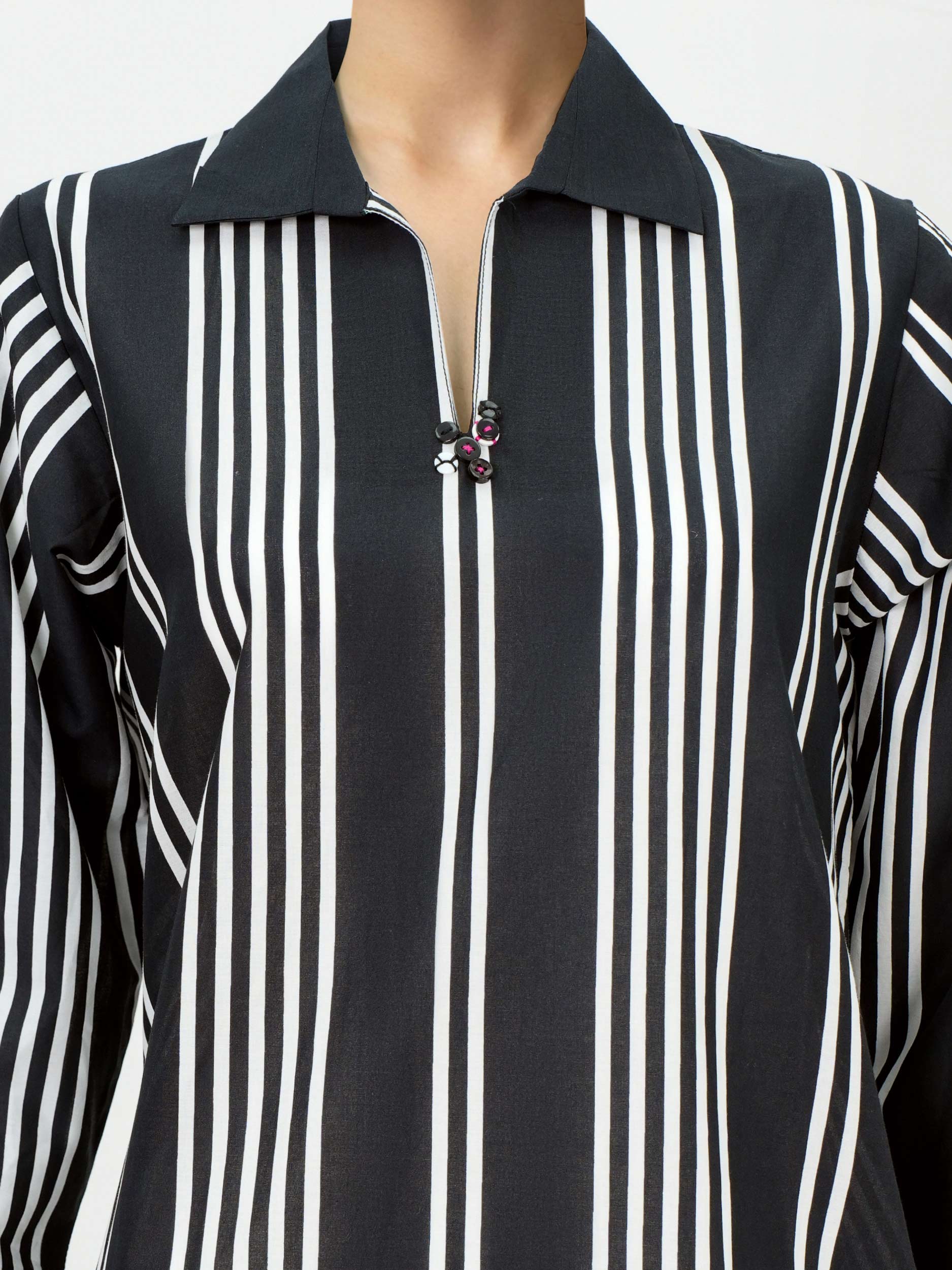 Viscose Cotton Shirt- Embroidered (Pret)