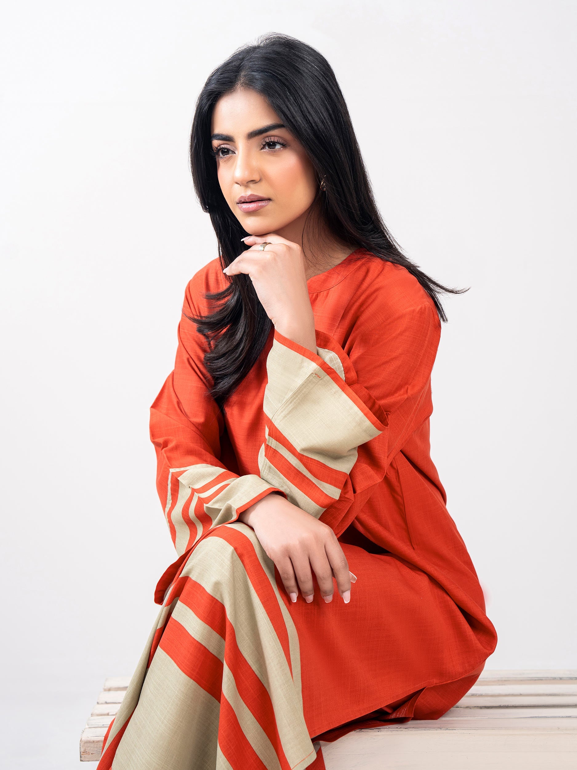 2 Piece Viscose Slub Suit (Pret)