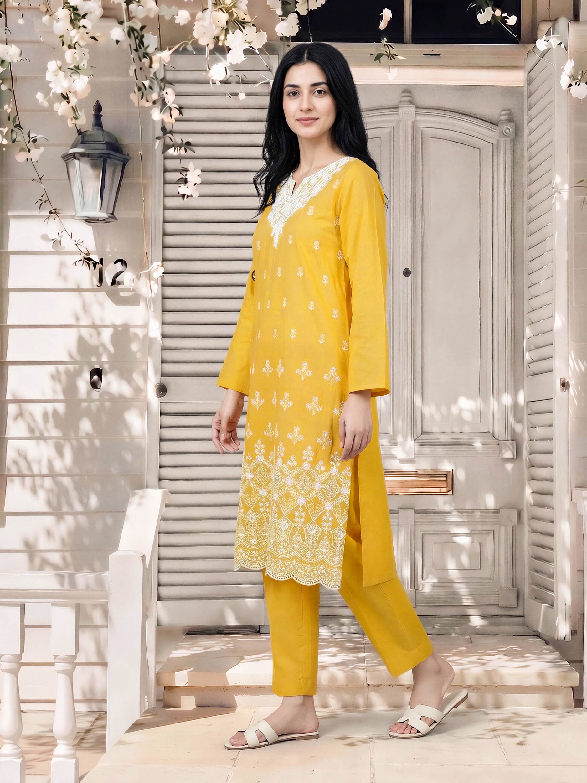 2 Piece Lawn Suit- Embroidered (Pret)