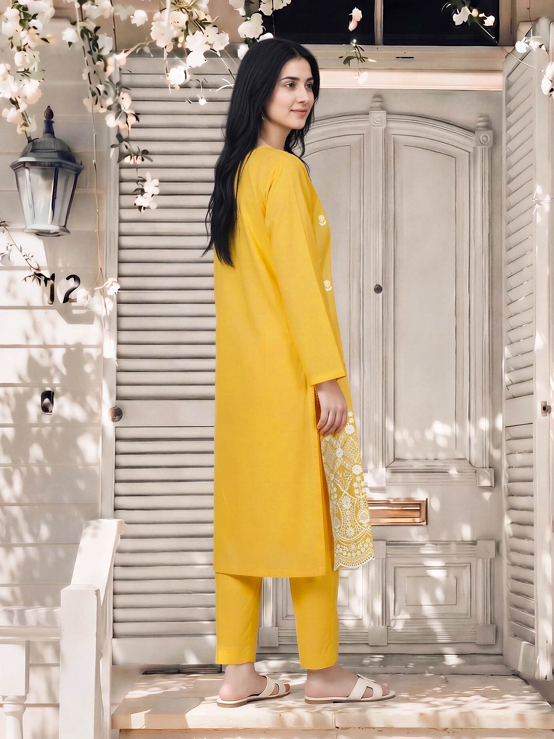 2 Piece Lawn Suit- Embroidered (Pret)