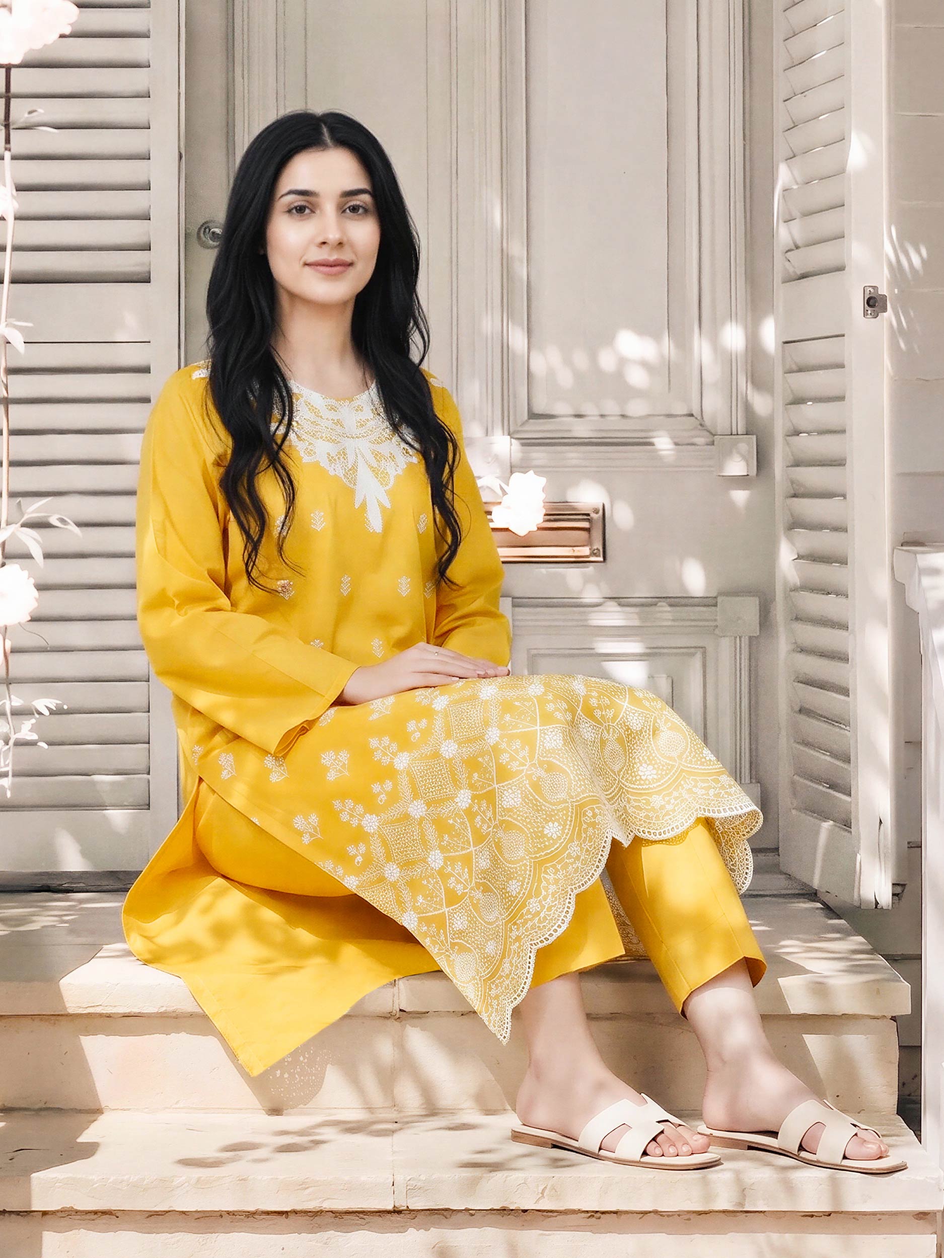 2 Piece Lawn Suit- Embroidered (Pret)