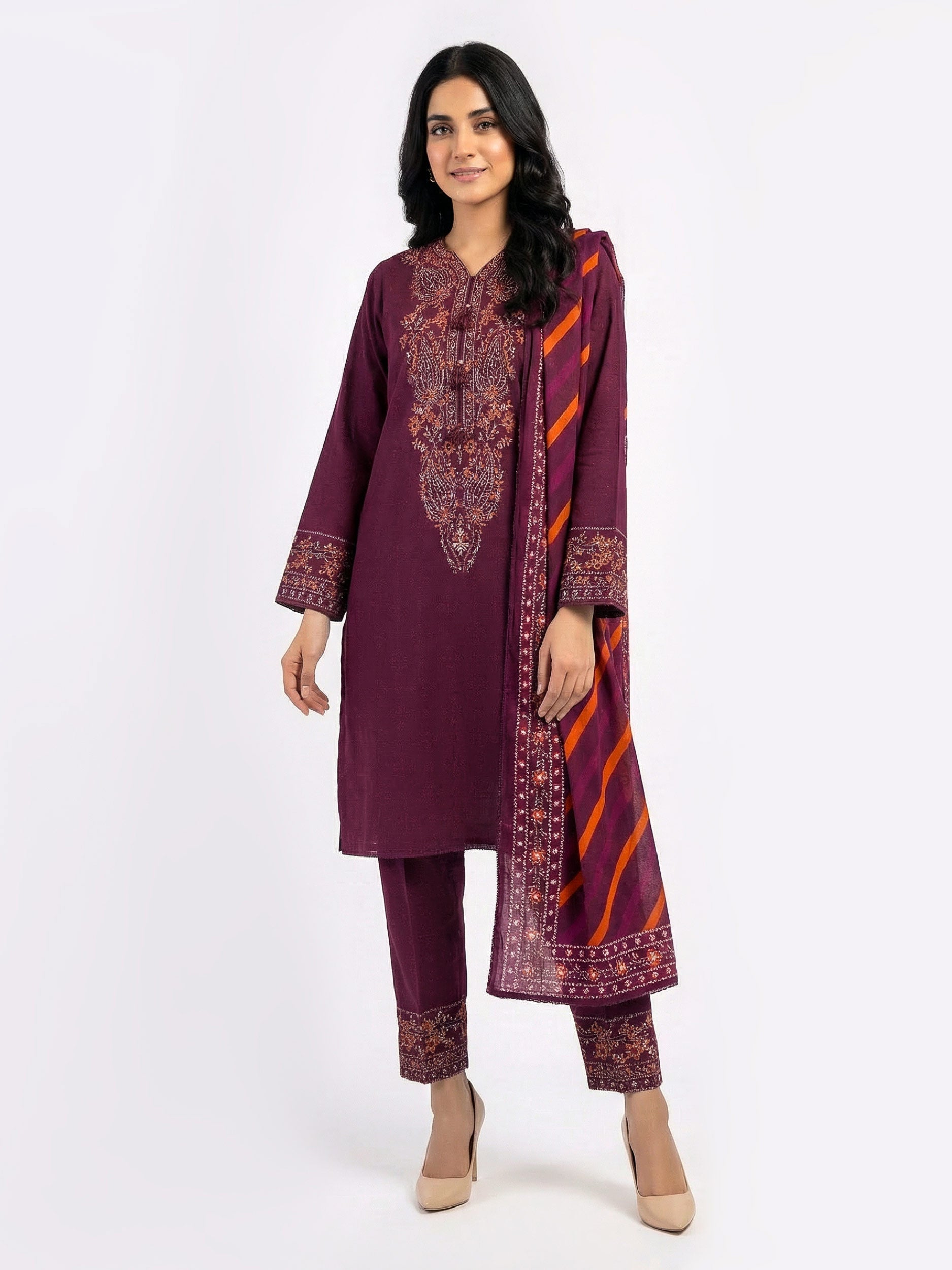 3 Piece Khaddar Suit (Pret)