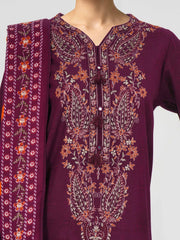 3 Piece Khaddar Suit (Pret)