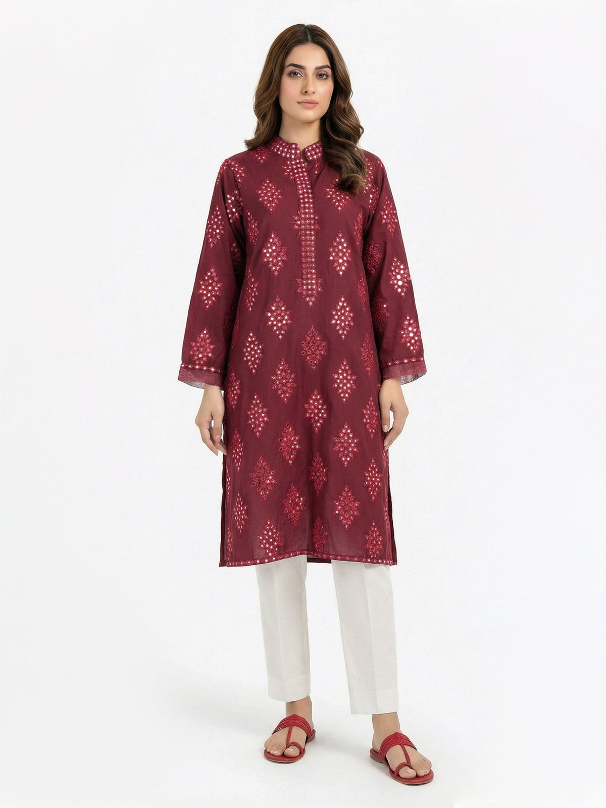 Lawn Shirt-Embroidered (Pret)