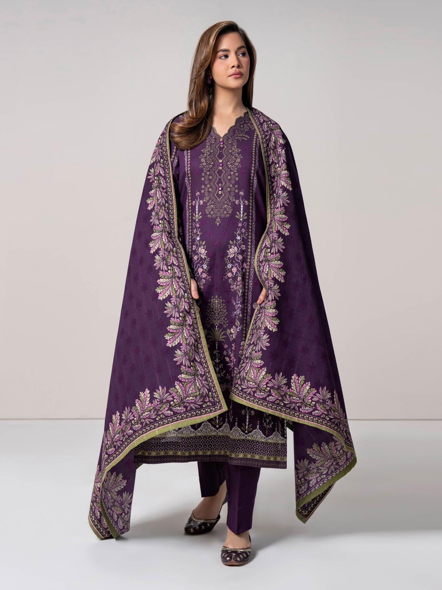3 Piece Khaddar Suit (Pret)
