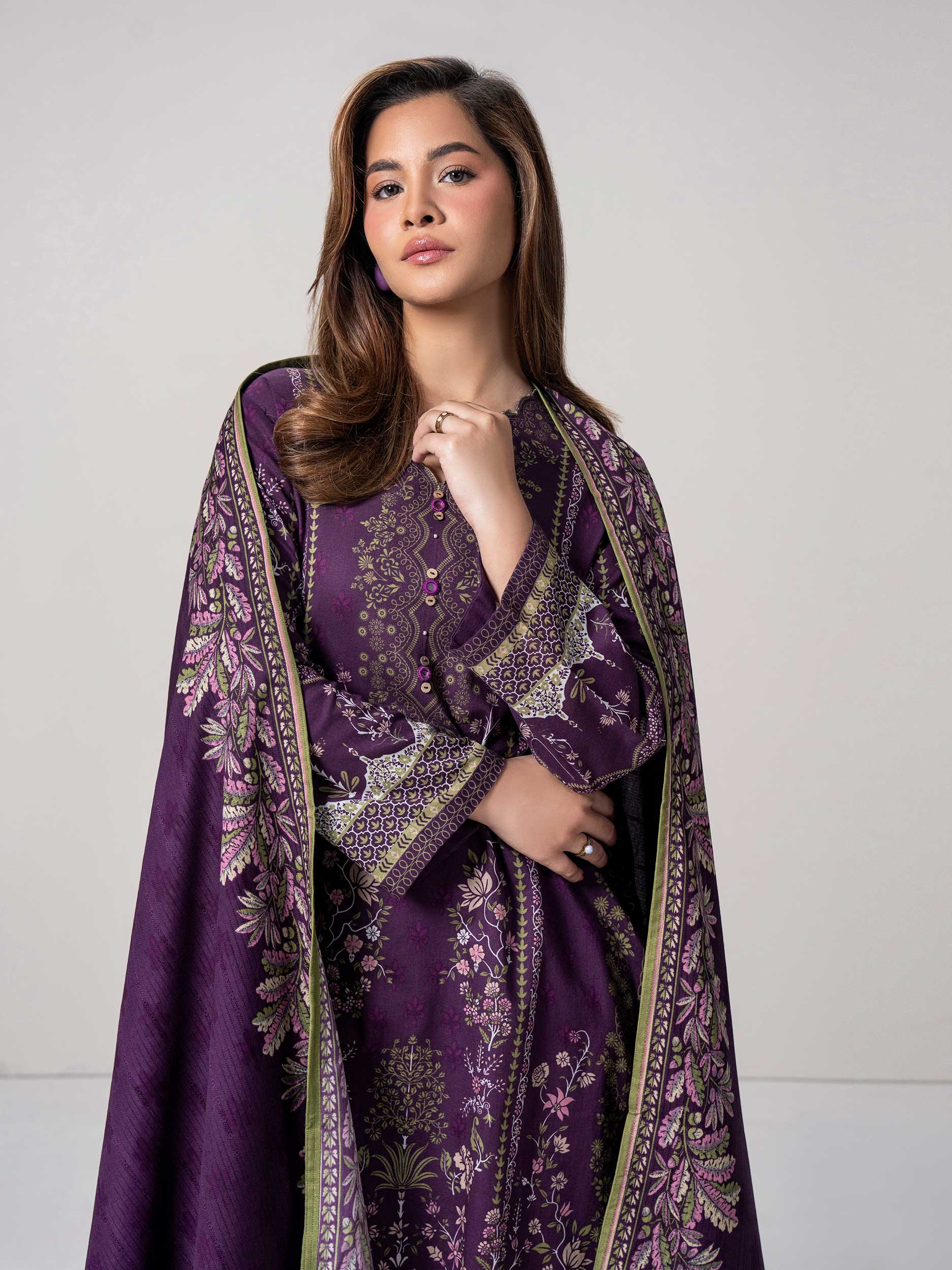 3 Piece Khaddar Suit (Pret)