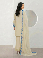 3-Piece Dobby Suit-Embroidered (Pret)