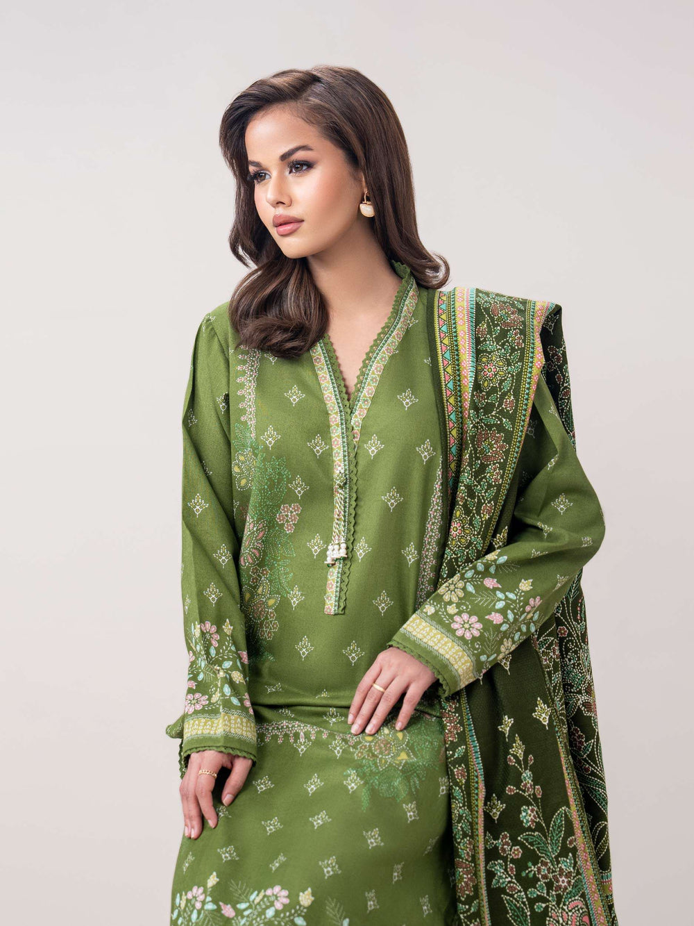 3 Piece Khaddar Suit (Pret)