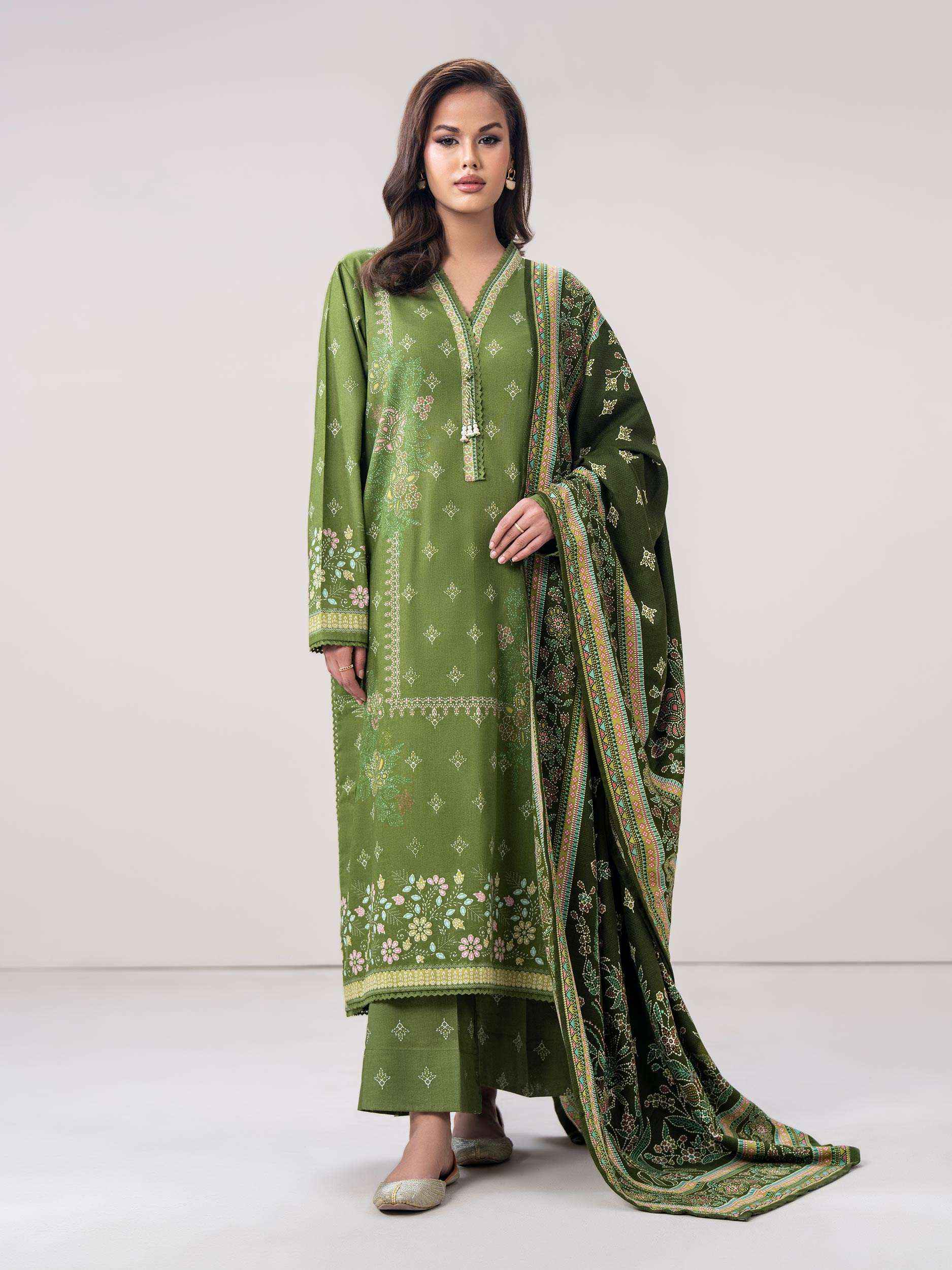 3 Piece Khaddar Suit (Pret)