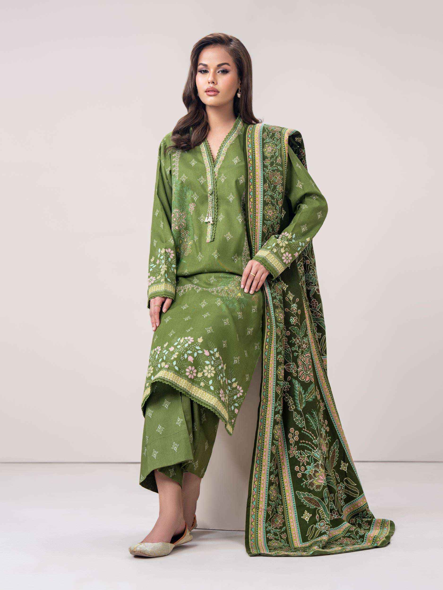 3 Piece Khaddar Suit (Pret)