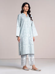 2 Piece Self Jacquard Suit- Embroidered (Pret)