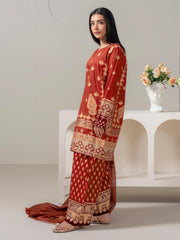 3 Piece Lawn Suit-Paste Print (Pret)