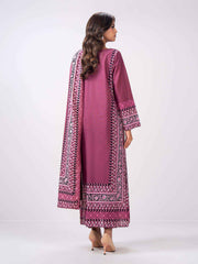 3 Piece Slub Khaddar Suit- Embroidered (Pret)