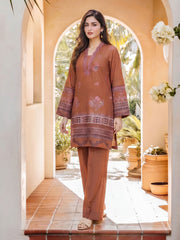 2 Piece Dobby Suit- Embroidered (Pret)