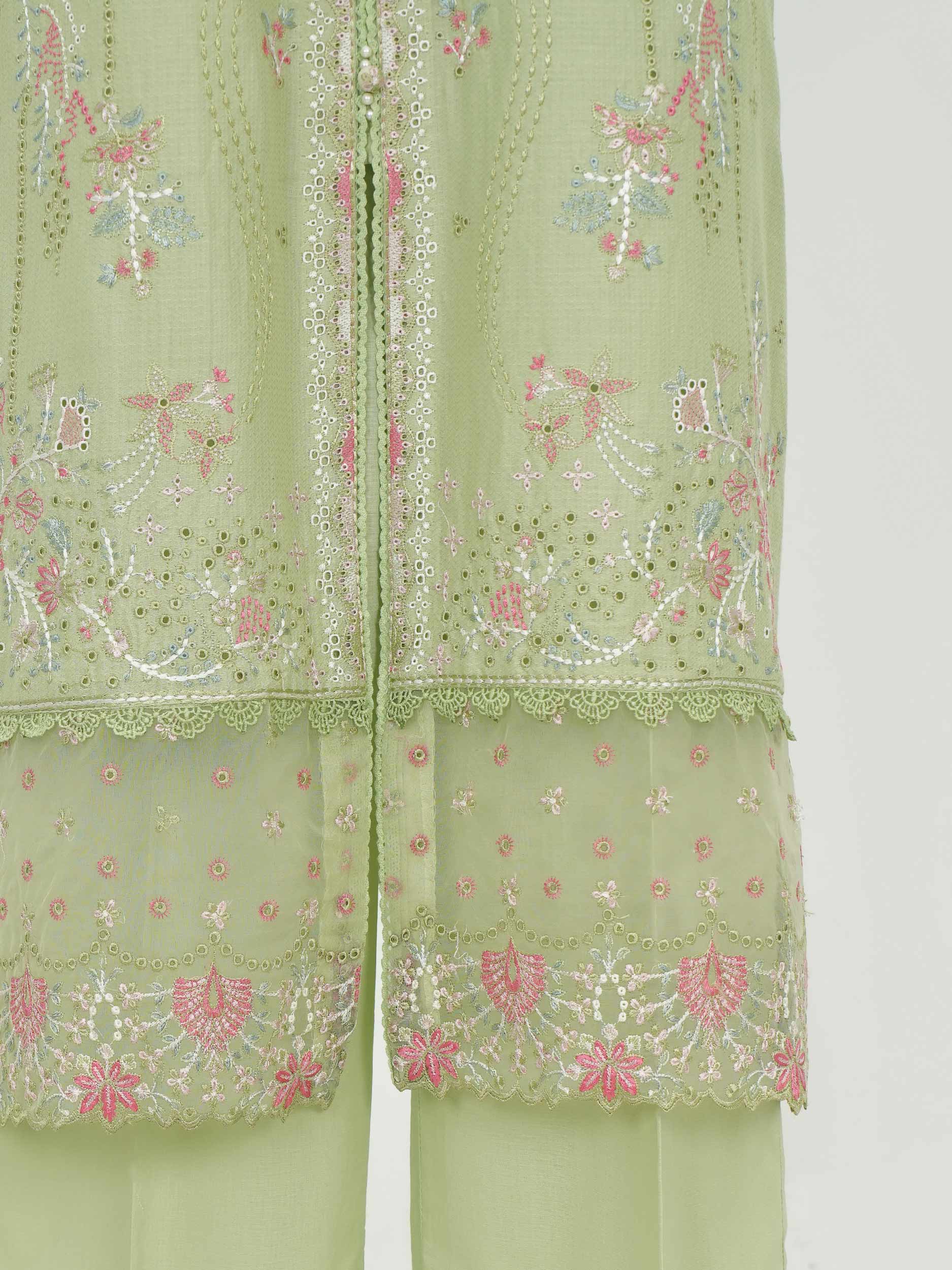 2 Piece Dobby Suit- Embroidered (Pret)