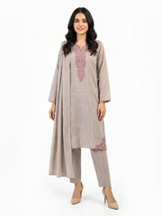 3-Piece Yarn Dyed Suit-Embroidered (Pret)