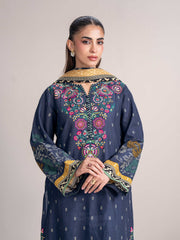 3 Piece Khaddar Suit- Embroidered (Pret)