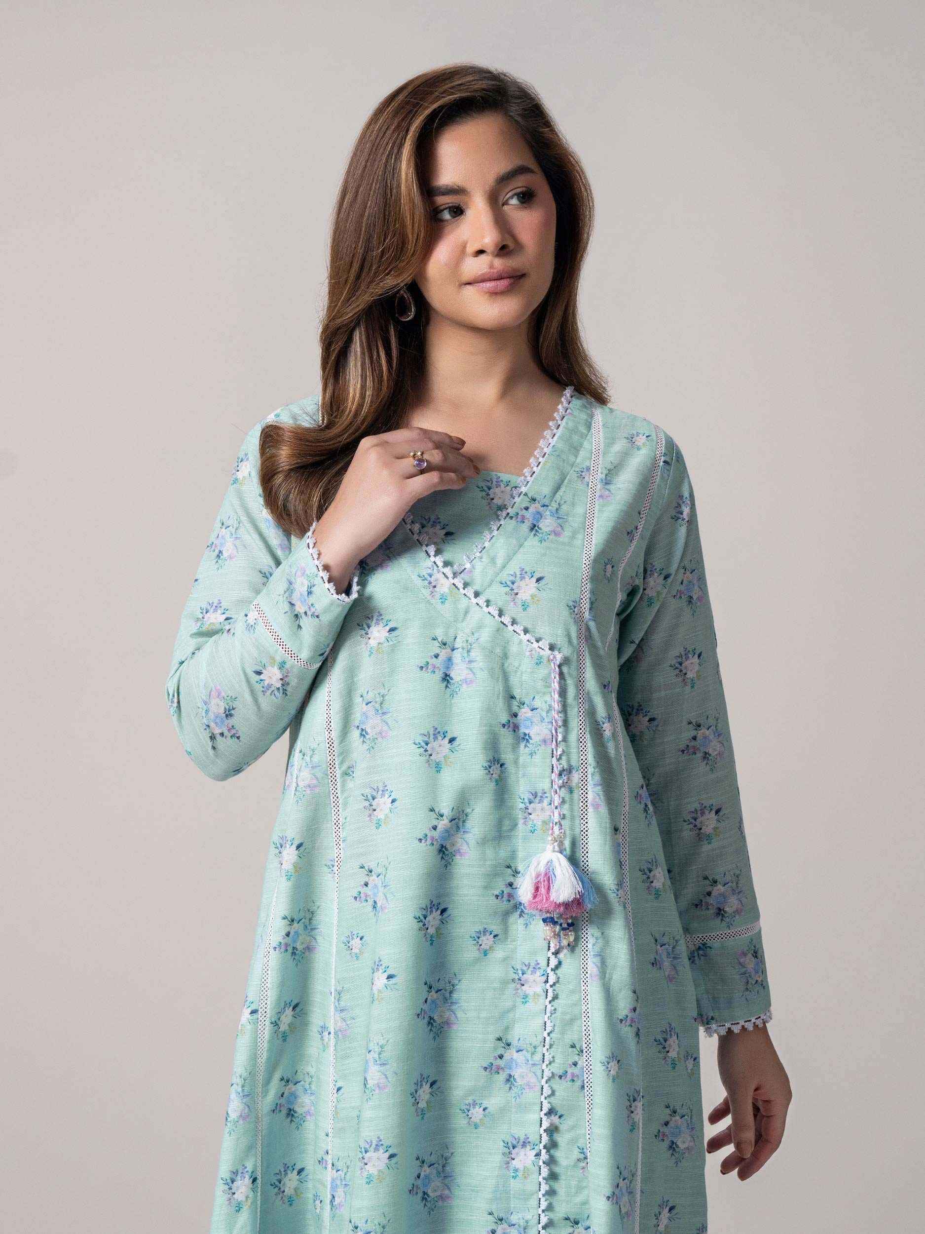2 Piece Slub Khaddar Shirt (Pret)