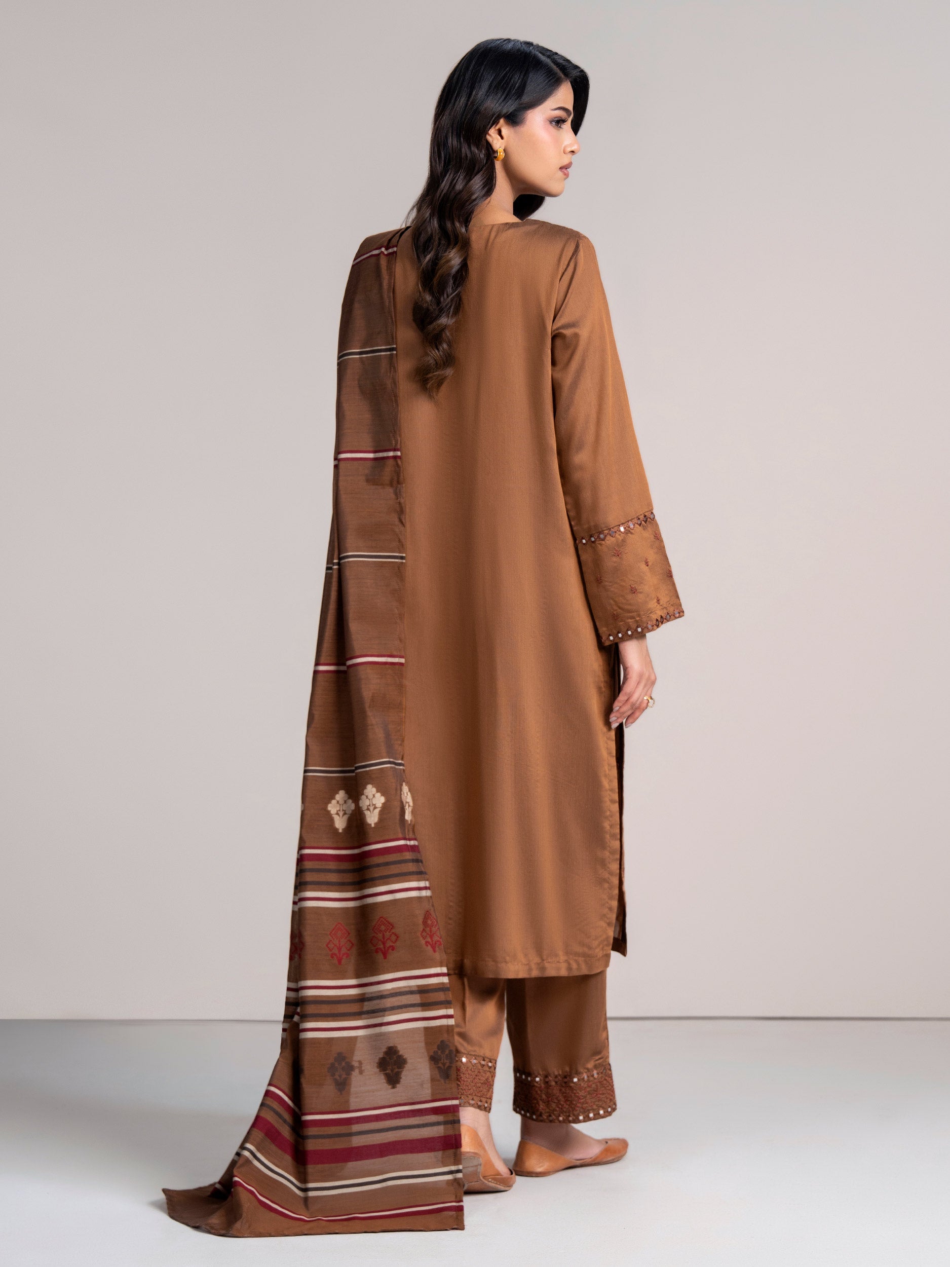 3 Piece Yarn Dyed Suit- Embroidered (Pret)