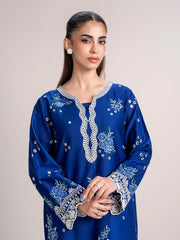 2 Piece Satin Suit- Embroidered (Pret)