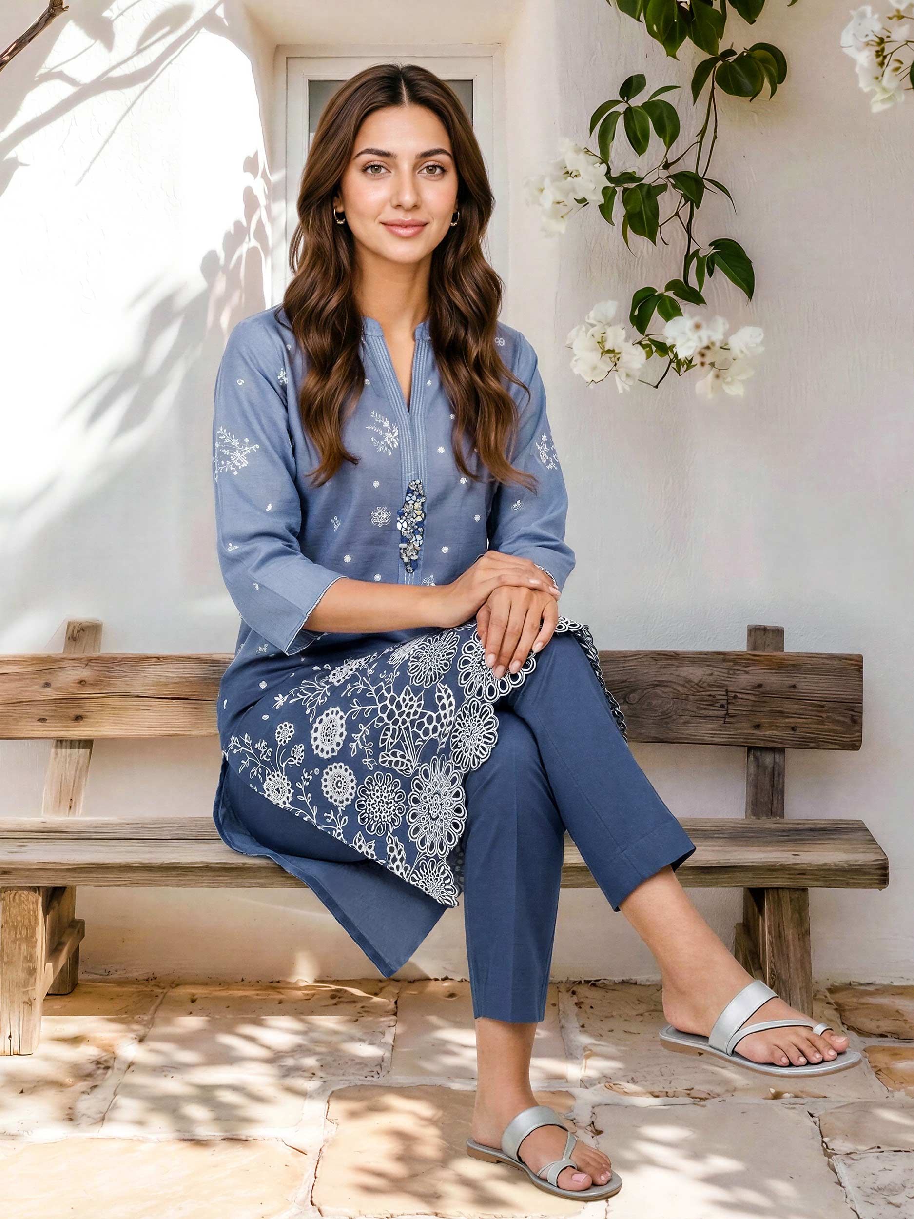 2 Piece Lawn Suit- Embroidered (Pret)