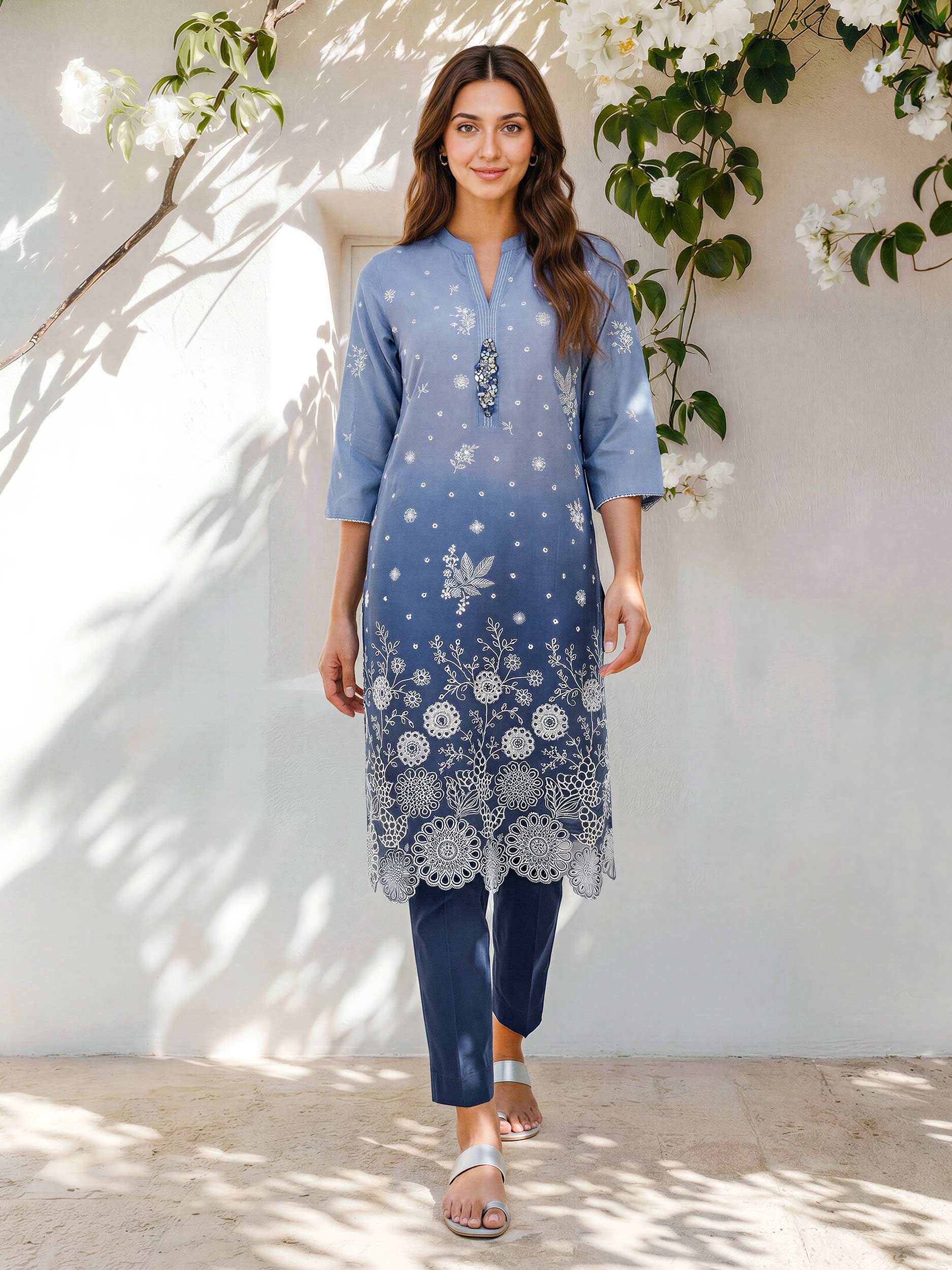 2 Piece Lawn Suit- Embroidered (Pret)