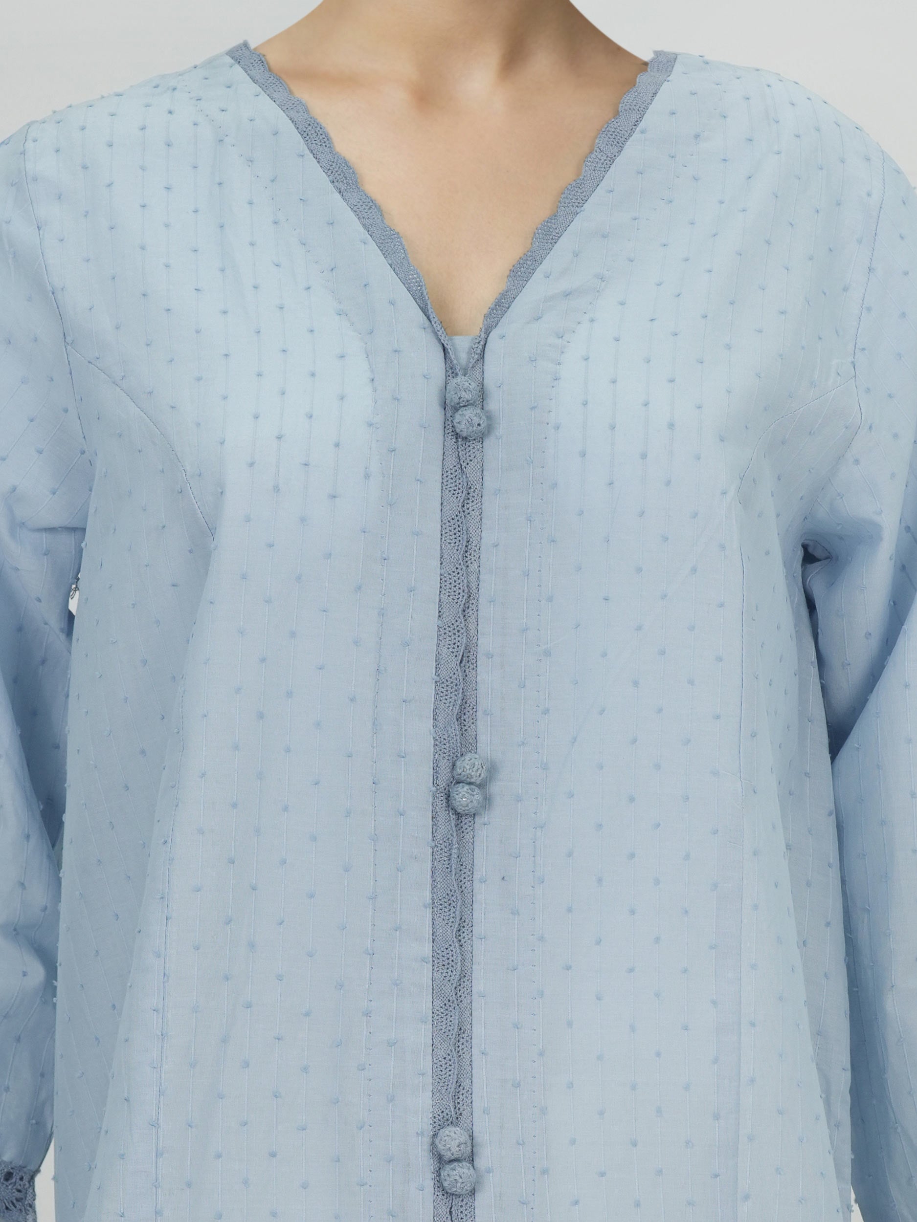 Lawn Texture Shirt- Embroidered (Pret)