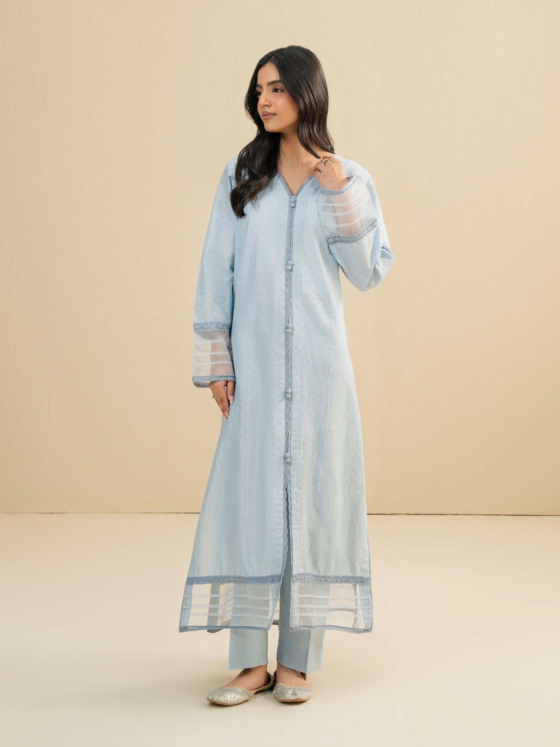 2 Piece Lawn Suit-Dyed (Pret)