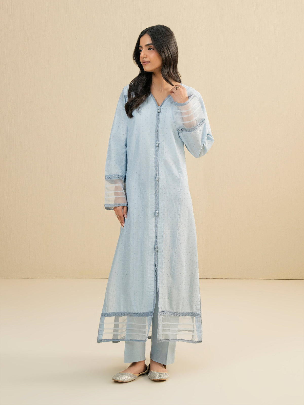 2 Piece Lawn Suit-Dyed (Pret)