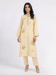 2 Piece Viscose Glitter Suit- Embroidered (Pret)