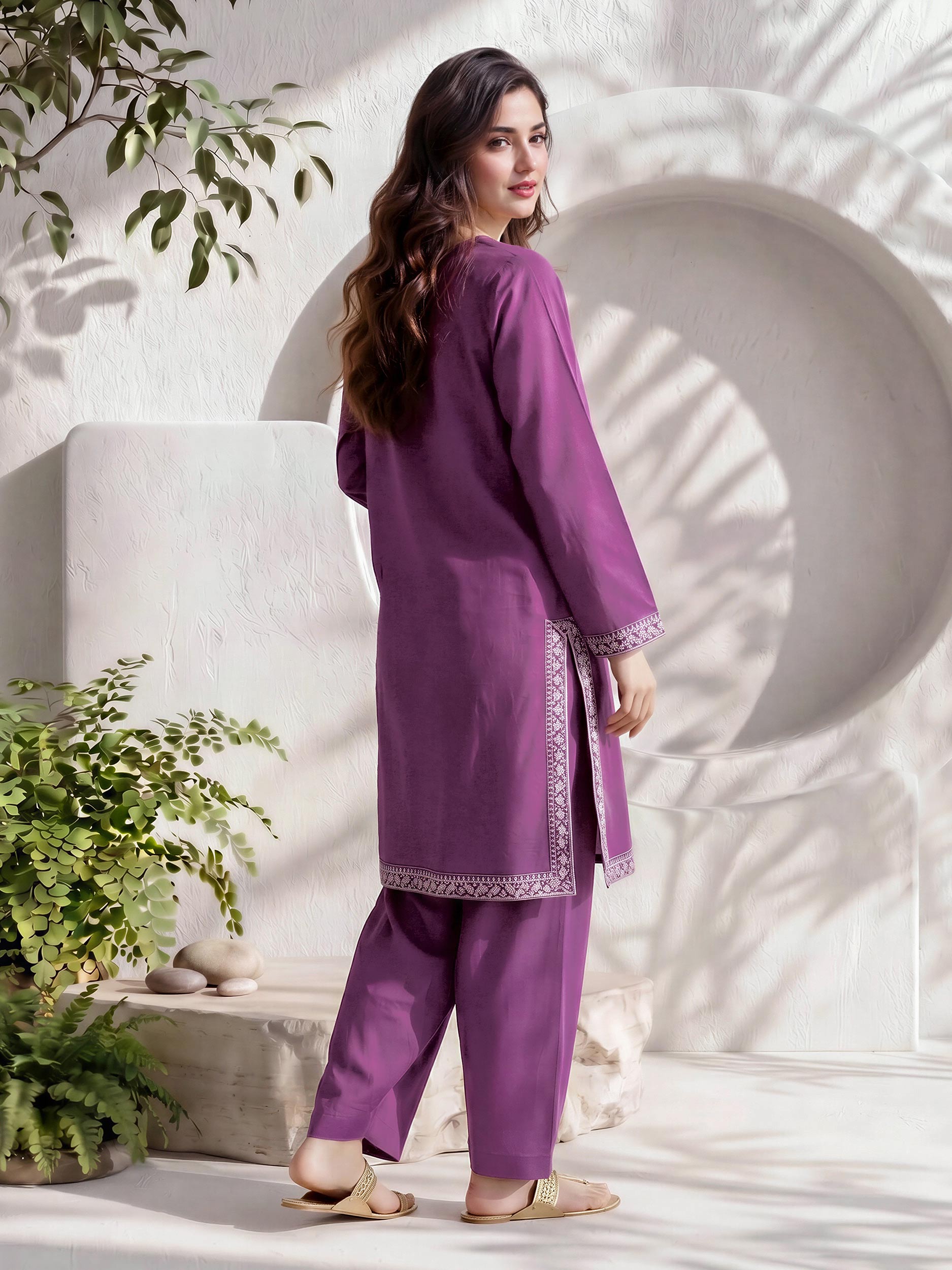 2 Piece Lawn Suit- Embroidered (Pret)