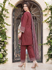 3 Piece Lawn Suit- Embroidered (Pret)