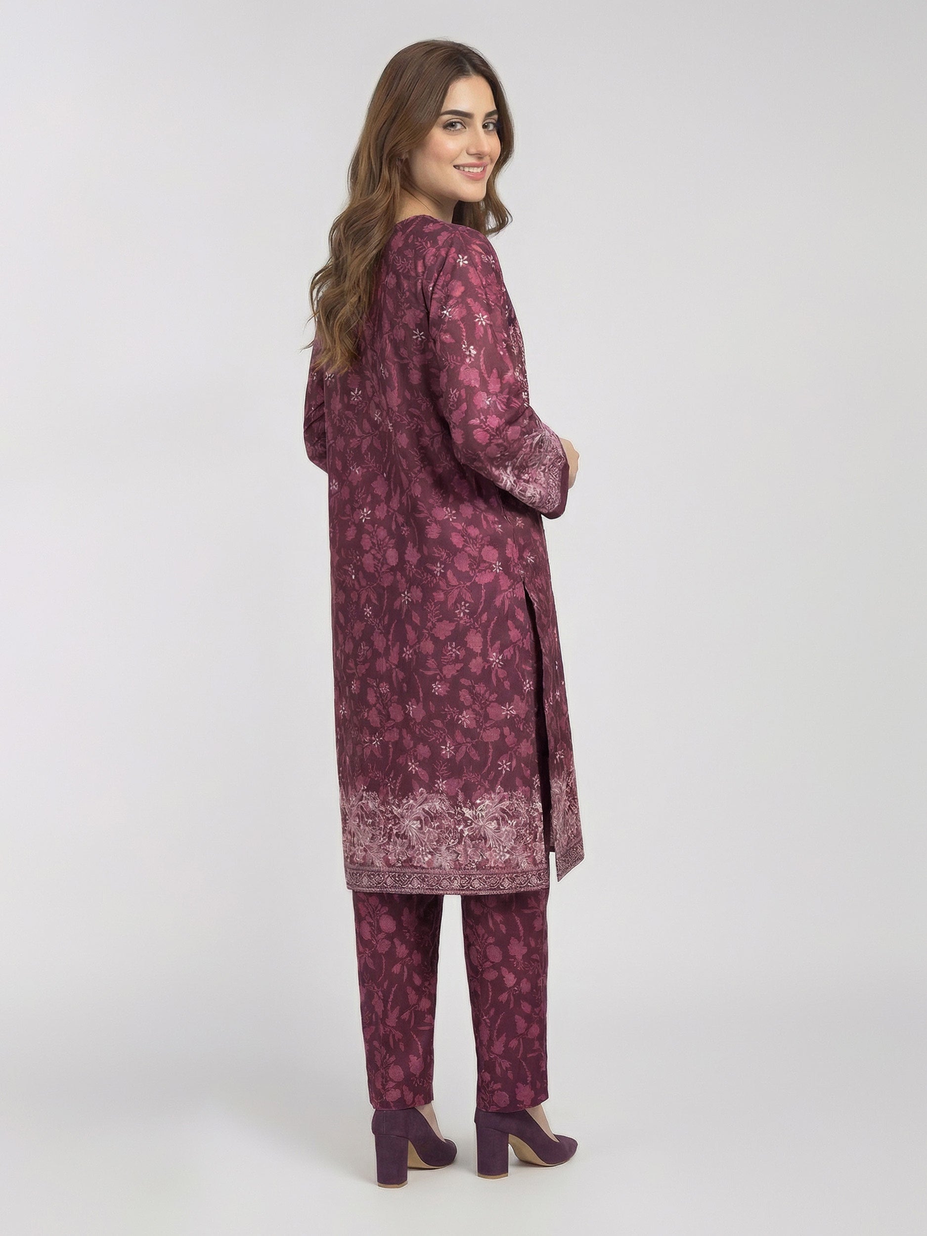 2 Piece Silk Suit- (Pret)