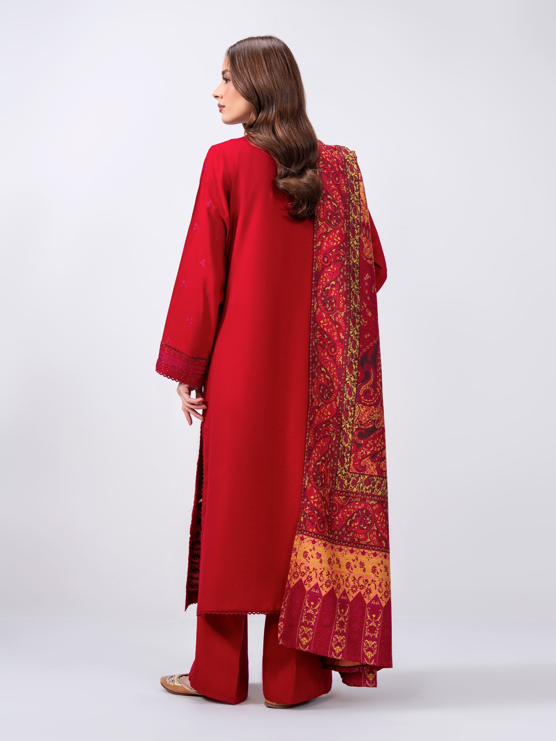 3 Piece Yarn Dyed Suit- Embroidered (Pret)