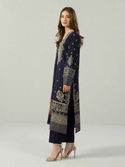 3 Piece Slub Khaddar Suit- Embroidered (Pret)