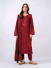 3 Piece Khaddar Suit- Embroidered (Pret)