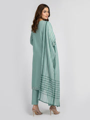 3 Piece Slub Khaddar- Embroidered (Pret)