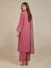 3 Piece Khaddar Suit- Embroidered (Pret)